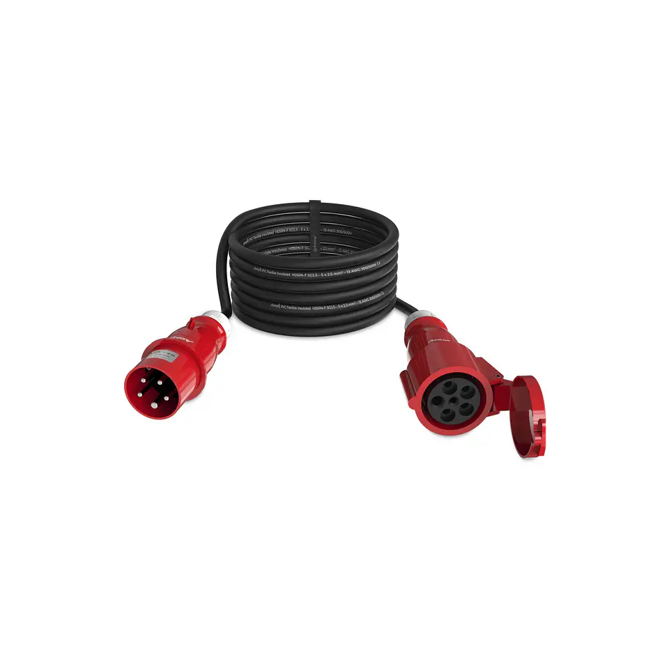 Audibax CEE2500-25-5P CEE Cable 16A 5p macho para 16A 5p fêmea 25 m 1