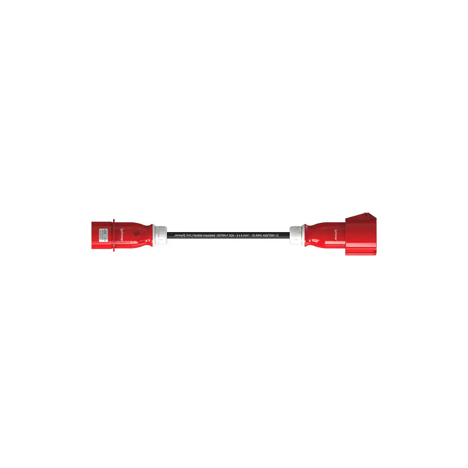 Audibax CEE1000-60-5P CEE Cable 32A 5p macho para 33A 5p fêmea 10 m 6