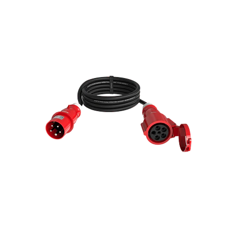 Audibax CEE1000-60-5P CEE Cable 32A 5p macho para 33A 5p fêmea 10 m