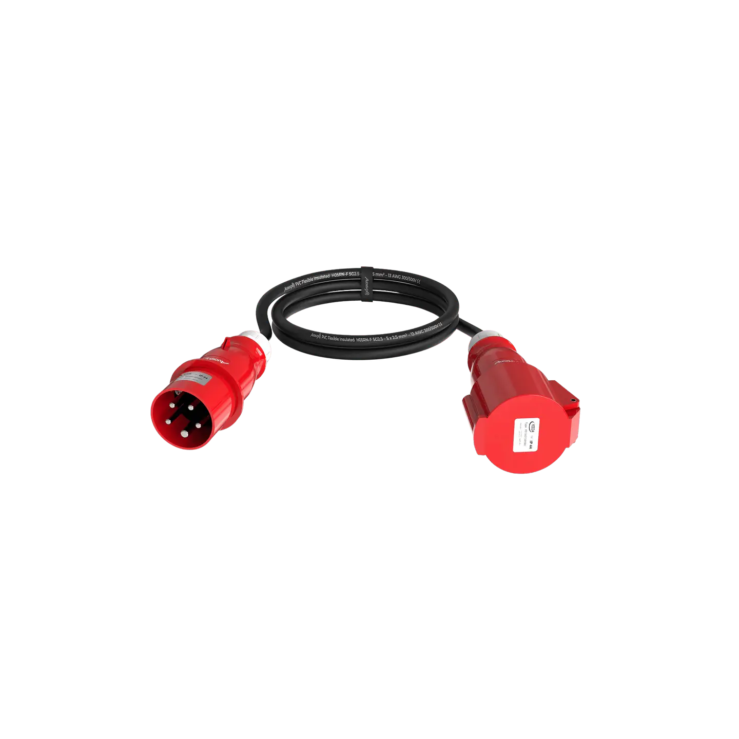Audibax CEE500-25-5P CEE Cable 16A 5p macho para 16A 5p fêmea 5p 5 m 2