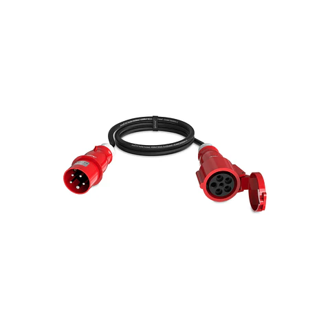 Audibax CEE500-25-5P CEE Cable 16A 5p macho para 16A 5p fêmea 5p 5 m
