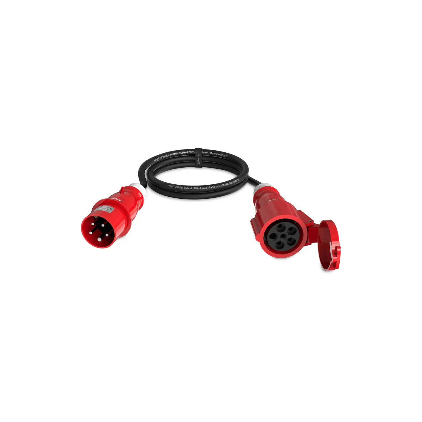 Audibax CEE500-25-5P CEE Cable 16A 5p macho para 16A 5p fêmea 5p 5 m 1