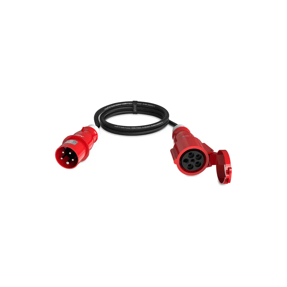 Audibax CEE500-25-5P CEE Cable 16A 5p macho para 16A 5p fêmea 5p 5 m 1