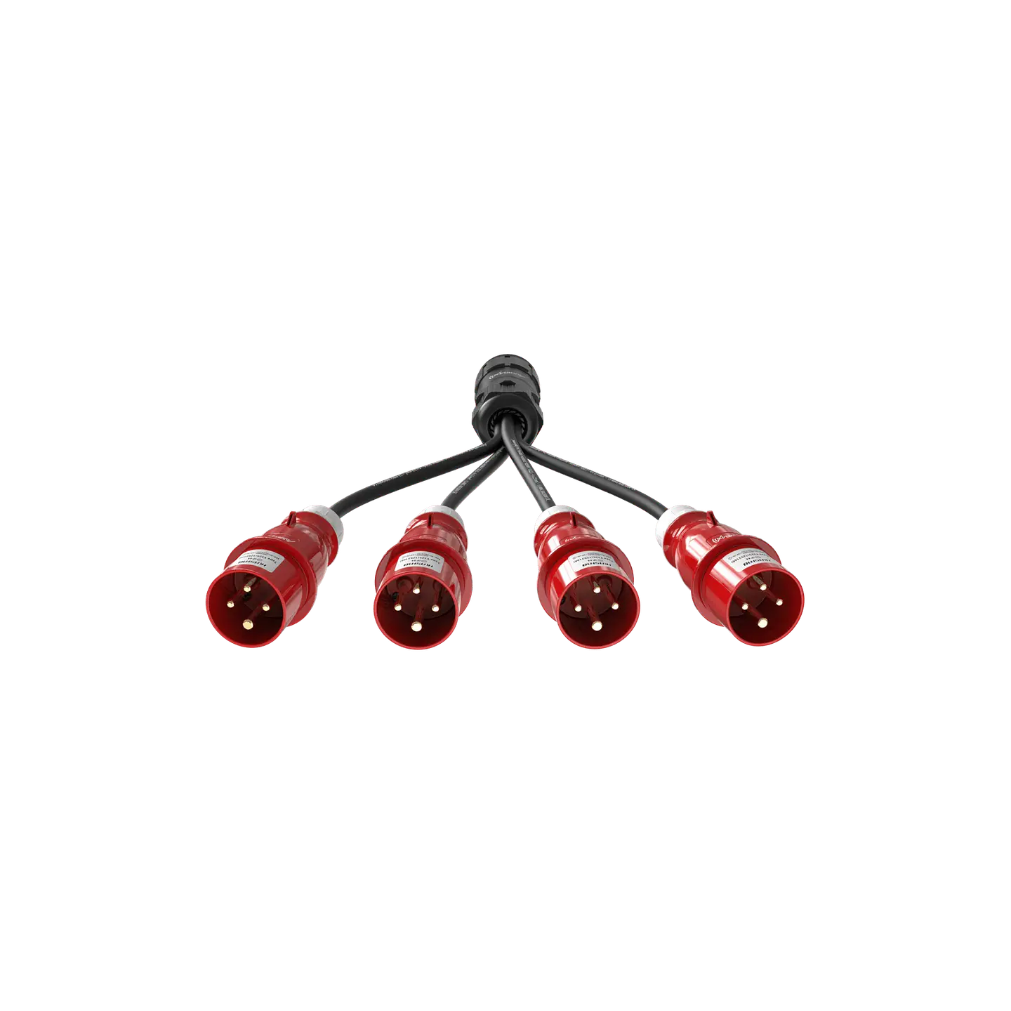 Audibax A-SCP-F-4CEE4P-M-25 Socapex Cable 19p Fêmea para 4x CEE 16A 4p Macho 0,5 m 3