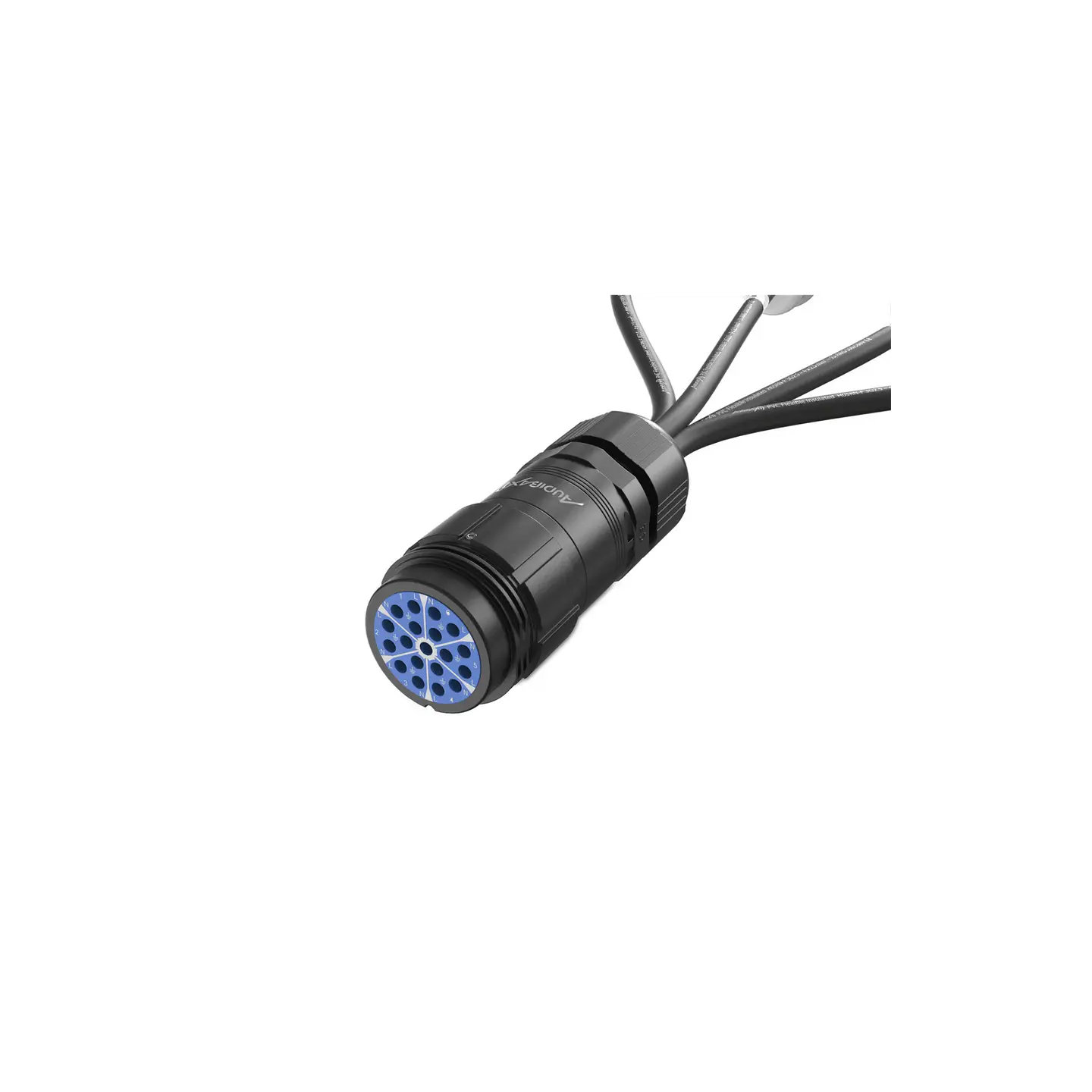Audibax A-SCP-F-4CEE4P-M-25 Socapex Cable 19p Fêmea para 4x CEE 16A 4p Macho 0,5 m 4