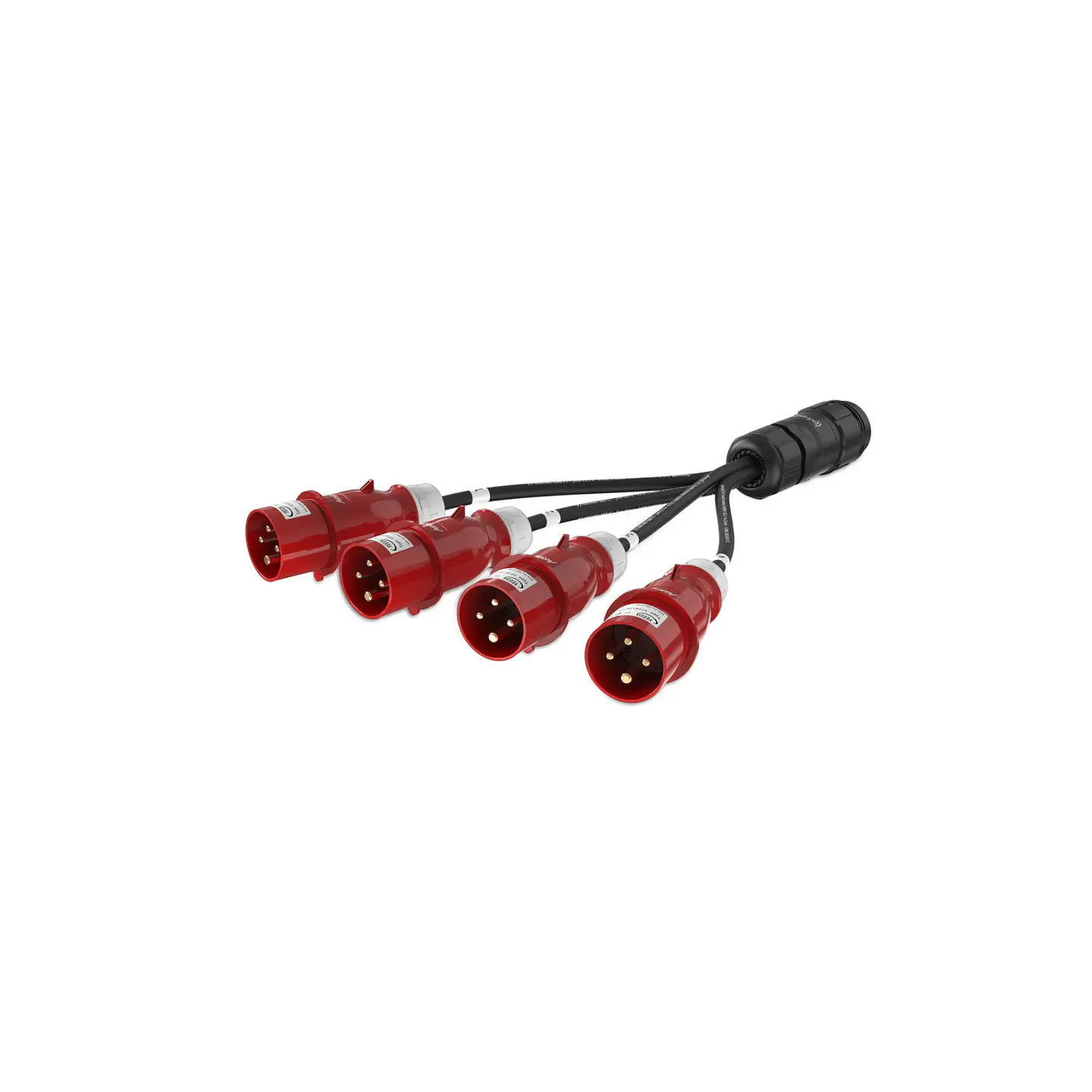 Audibax A-SCP-F-4CEE4P-M-25 Socapex Cable 19p Fêmea para 4x CEE 16A 4p Macho 0,5 m 2