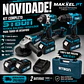 Kit Rebarbadora, chave de impacto, parafusadora, 2 baterias, carregador, mala e acessórios  - Thumbnail 1