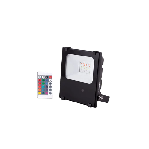 Projetor LED 20W Refletor IP65 RGB Controle Remoto 40.000H