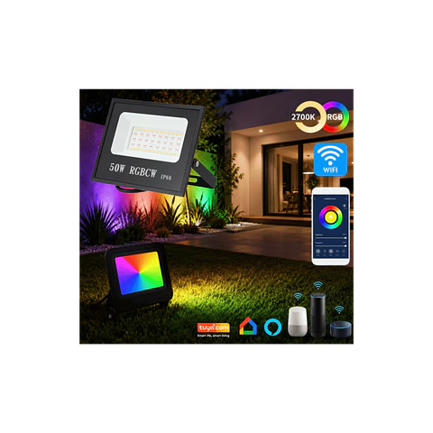 Projetor LED SMART 50W IP65 WiFi RGB + CCT 