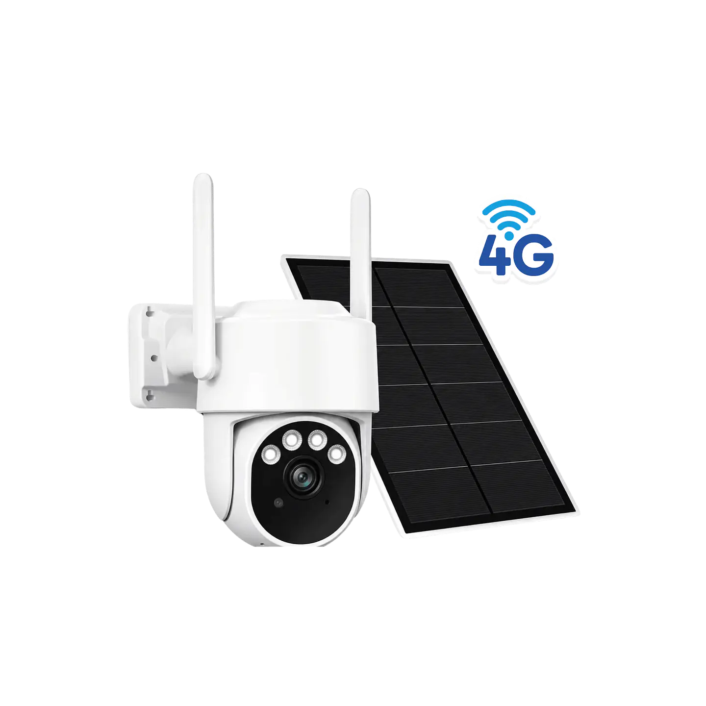 Câmera de vigilância solar 4G AOV 3MP com painel solar de 7W 1