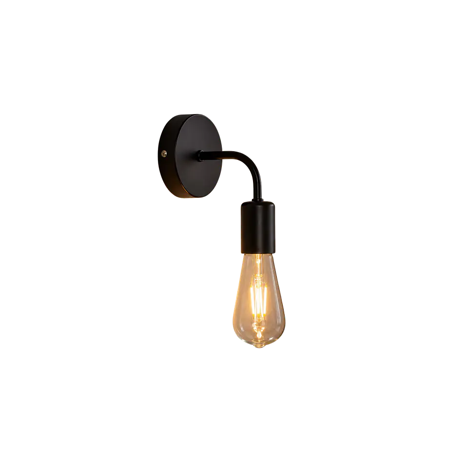 Luz De muroe E14 Preto 2