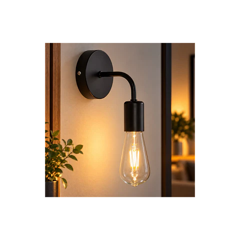 Luz De muroe E14 Preto