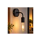 Luz De muroe E14 Preto - Thumbnail 1