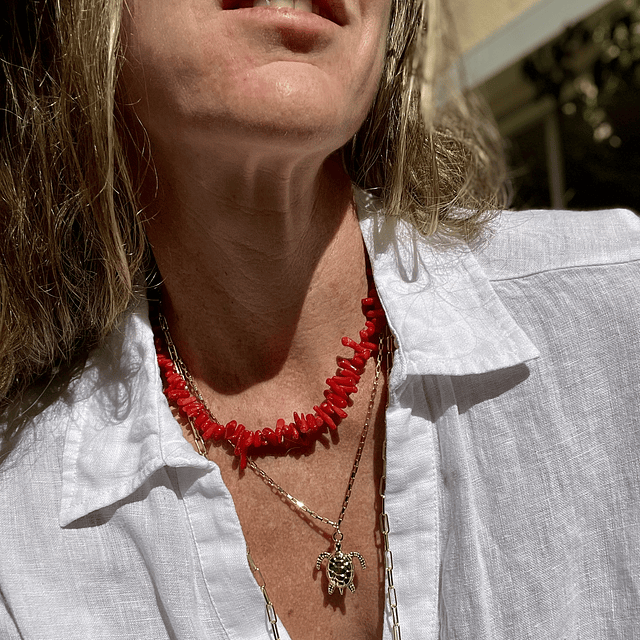 Collar Coral Rojo