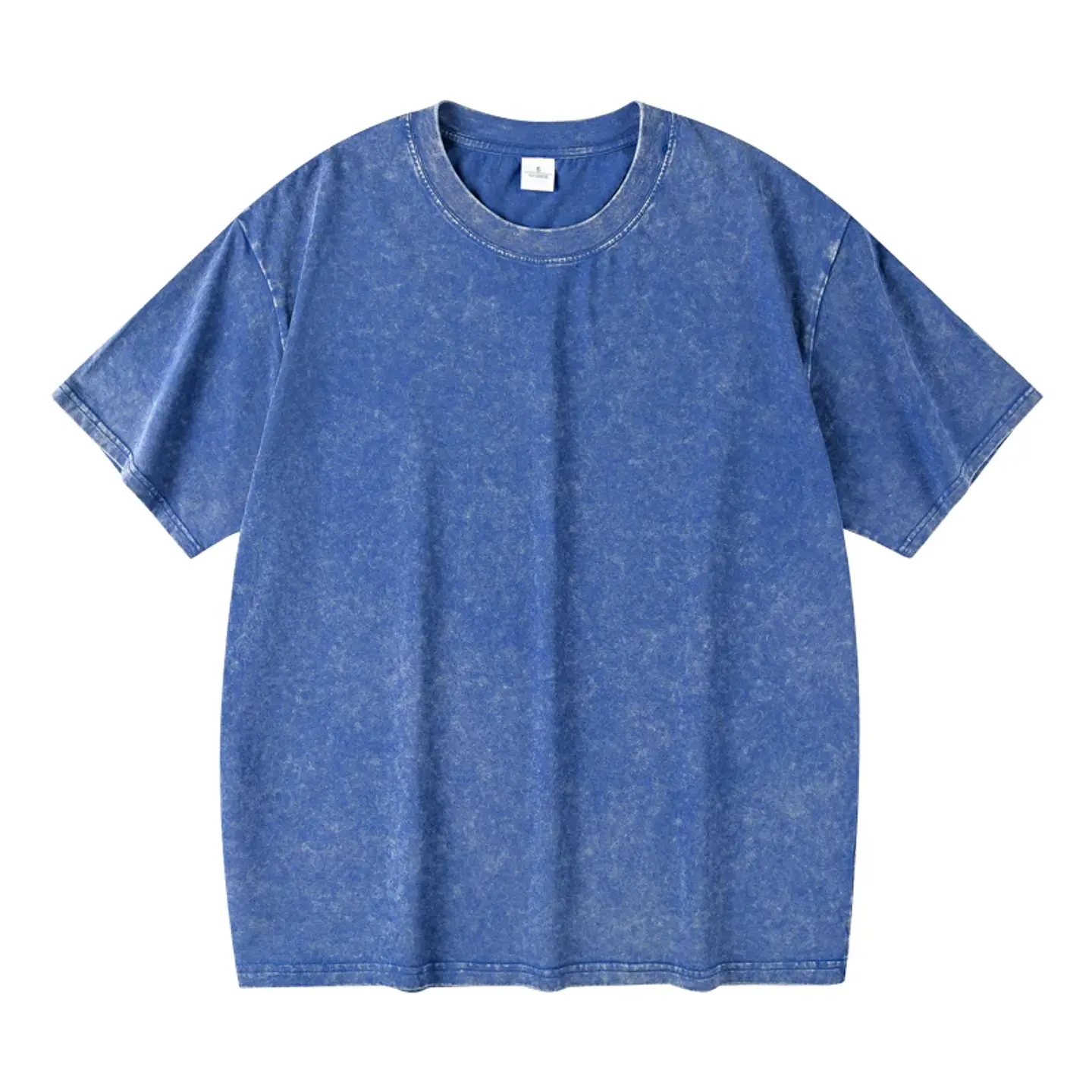 Washed And Distressed 230g Heavyweight Cotton Short Sleeved T-shirt Versatile Men Women Summer Solid Color Loose T Shirts Top 7