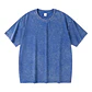 Washed And Distressed 230g Heavyweight Cotton Short Sleeved T-shirt Versatile Men Women Summer Solid Color Loose T Shirts Top - Thumbnail 7