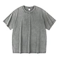 Washed And Distressed 230g Heavyweight Cotton Short Sleeved T-shirt Versatile Men Women Summer Solid Color Loose T Shirts Top - Thumbnail 8