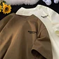 2026 Summer Men's Oversized Letter Print Short Sleeve T-shirt Casual Loose Crew Neck Tee Streetwear Tops for Men - Thumbnail 1