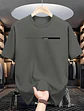 Summer men's 100% cotton casual loose fit large letter print round neck short sleeved T-shirt top High Street Unisex style - Thumbnail 1