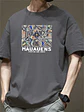 Heavyweight Pure Cotton Summer New Style War  Knight Trendy Brand Short Sleeve T-Shirt Men's Loose Versatile INS Trendy ... - Thumbnail 4