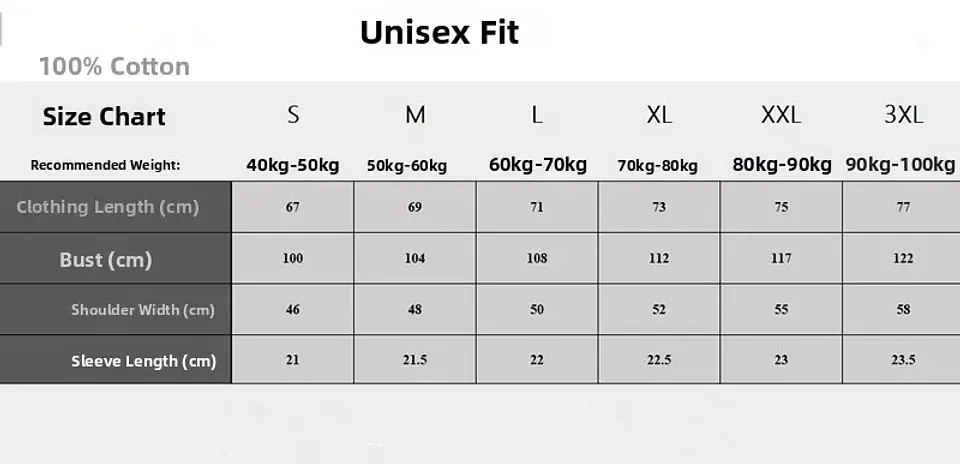 Summer Short Sleeve T-Shirt Unisex Pure Cotton Fashion Brand Heavyweight for Overseas Orders Tailored Fit Men's Women's Top 6
