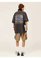 American Retro Pattern Printed Short-sleeved Crew Neck Cotton T-shirt Unisex Top Casual Loose Fashion Streetwear Top - Thumbnail 1