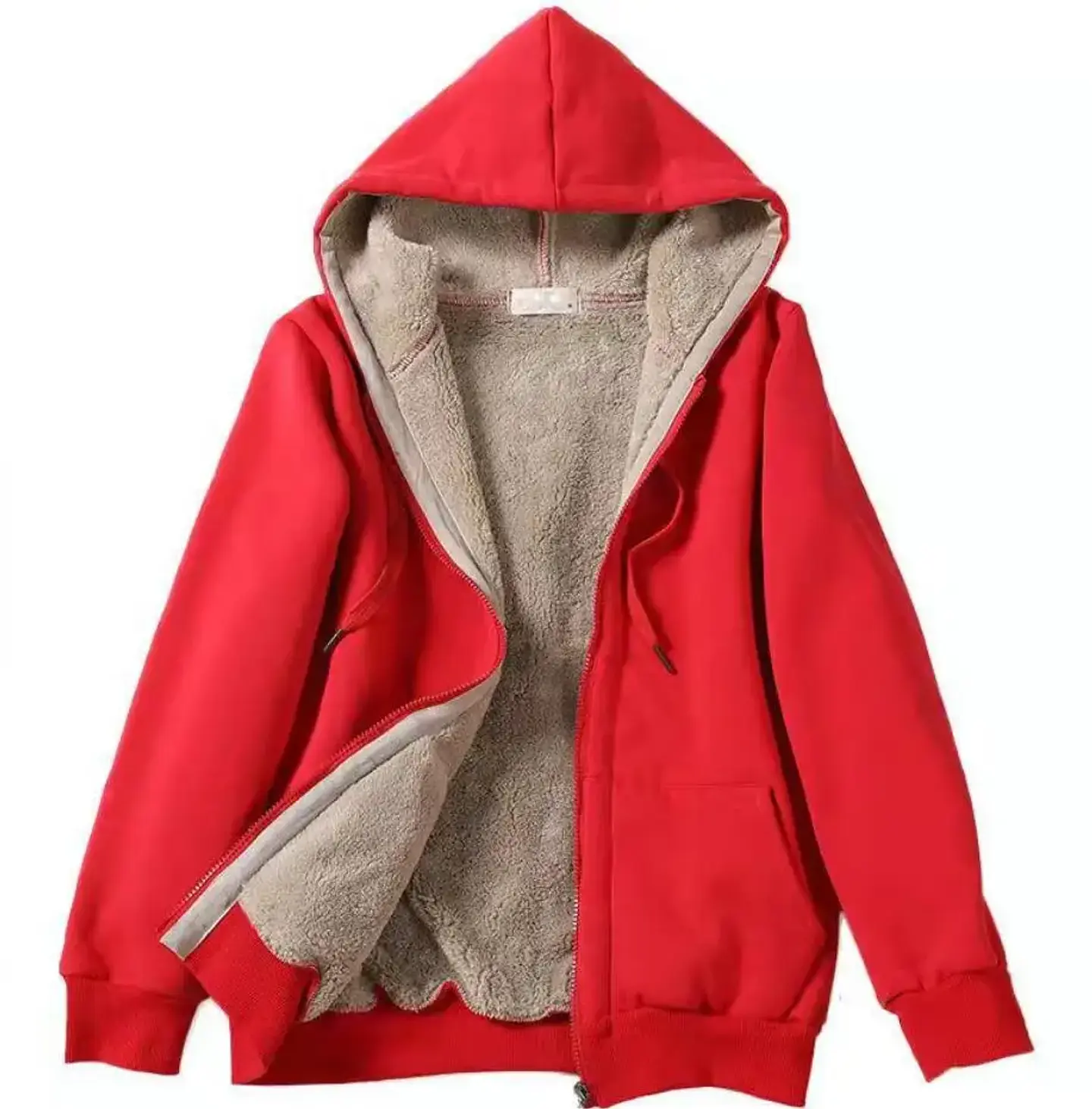 Autumn New Street Style Women's Hooded Long Sleeve  Color Sweatshirt Printed Plush Loose Outerwear Casual Streetwear 4