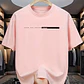 Summer men's 100% cotton casual loose fit large letter print round neck short sleeved T-shirt top High Street Unisex style - Thumbnail 9