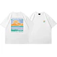American Retro Pattern Printed Short-sleeved Crew Neck Cotton T-shirt Unisex Top Casual Loose Fashion Streetwear Top - Thumbnail 4