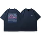 American Retro Pattern Printed Short-sleeved Crew Neck Cotton T-shirt Unisex Top Casual Loose Fashion Streetwear Top - Thumbnail 5