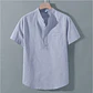 Men's Summer Short Sleeve Solid Color T-shirt Pocket Design Button Shirts Daily High Street Wear Simple Comfortable Style - Thumbnail 6