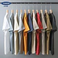 Dukeen 280gsm Oversized Heavy T-Shirt for Men Summer Short Sleeve Tee Cotton Solid Color Top Casual T Shirts One Piece - Thumbnail 5