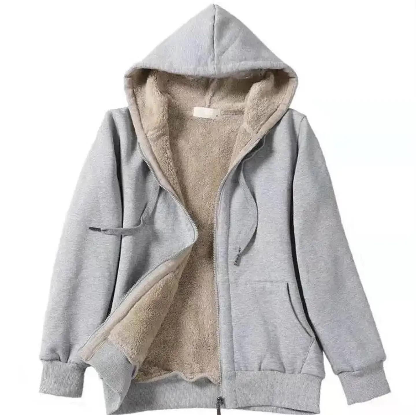Autumn New Street Style Women's Hooded Long Sleeve  Color Sweatshirt Printed Plush Loose Outerwear Casual Streetwear 8