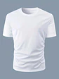 Summer men's 100% cotton casual loose fit large letter print round neck short sleeved T-shirt top High Street Unisex style - Thumbnail 13