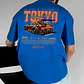 New men's summer fashion casual Japanese Tokyo pattern printed round neck short sleeved polyester fabric breathable T-shirt - Thumbnail 6