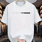 Summer men's 100% cotton casual loose fit large letter print round neck short sleeved T-shirt top High Street Unisex style - Thumbnail 14