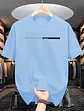 Summer men's 100% cotton casual loose fit large letter print round neck short sleeved T-shirt top High Street Unisex style - Thumbnail 17