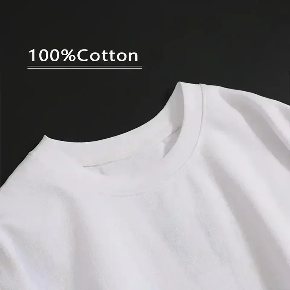American Retro Pattern Printed Short-sleeved Crew Neck Cotton T-shirt Unisex Top Casual Loose Fashion Streetwear Top 13