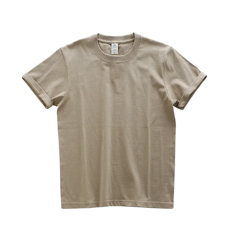 Dukeen 280gsm Oversized Heavy T-Shirt for Men Summer Short Sleeve Tee Cotton Solid Color Top Casual T Shirts One Piece 11