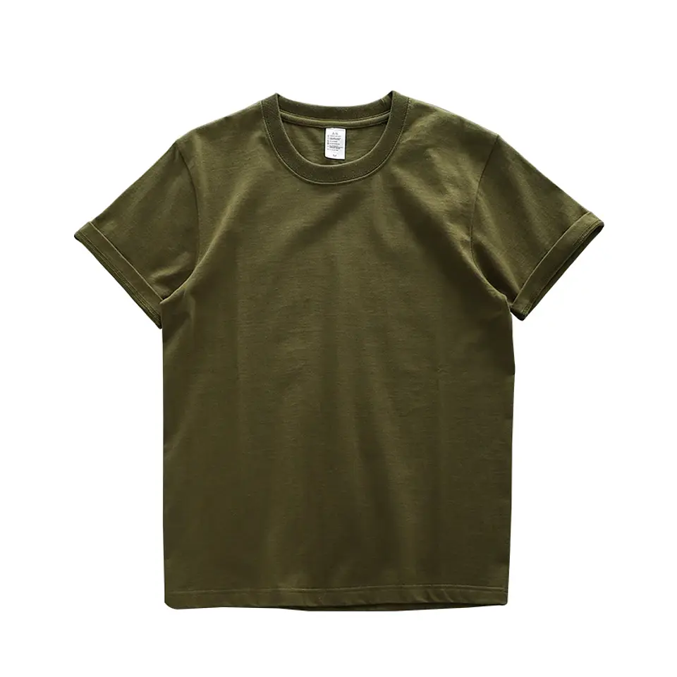 Dukeen 280gsm Oversized Heavy T-Shirt for Men Summer Short Sleeve Tee Cotton Solid Color Top Casual T Shirts One Piece 13