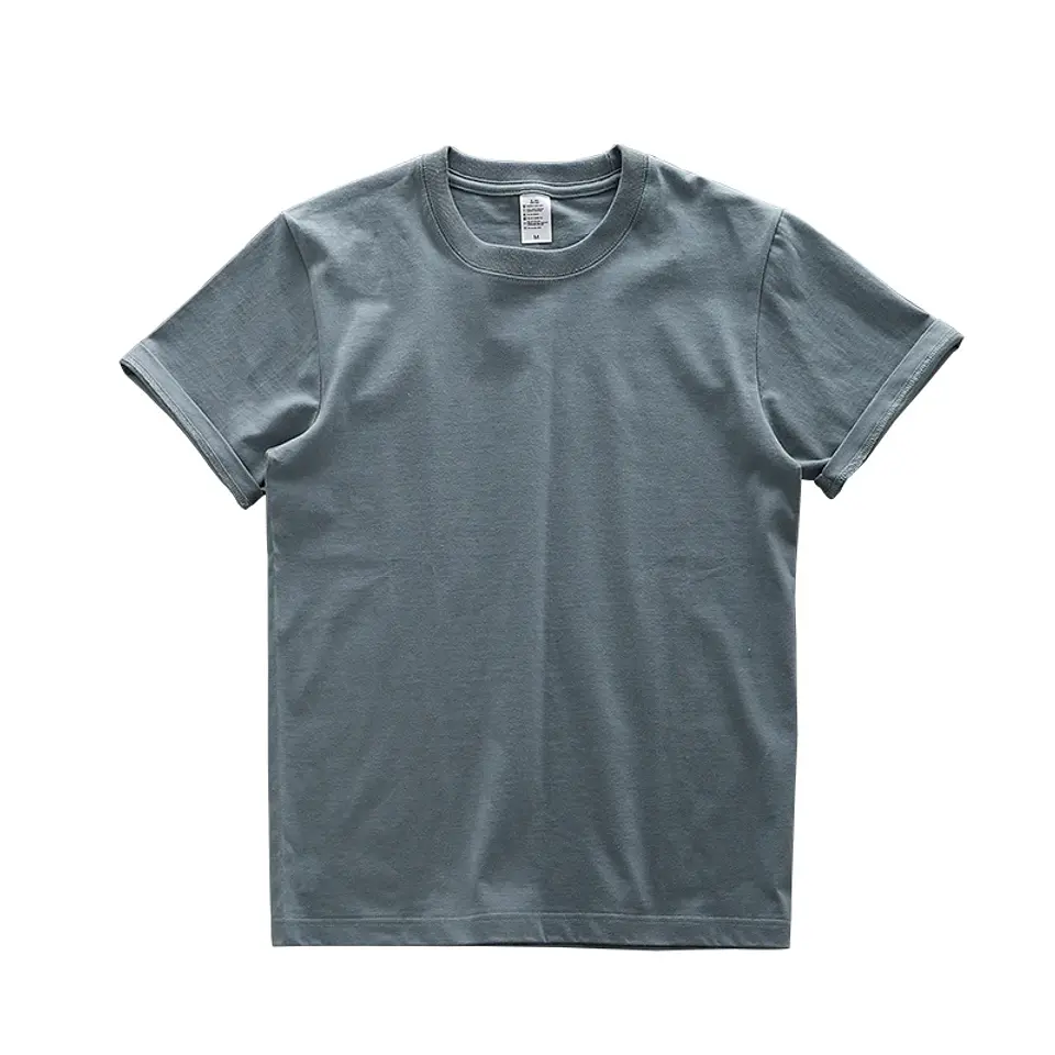 Dukeen 280gsm Oversized Heavy T-Shirt for Men Summer Short Sleeve Tee Cotton Solid Color Top Casual T Shirts One Piece 19