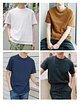 Dukeen 280gsm Oversized Heavy T-Shirt for Men Summer Short Sleeve Tee Cotton Solid Color Top Casual T Shirts One Piece - Thumbnail 26