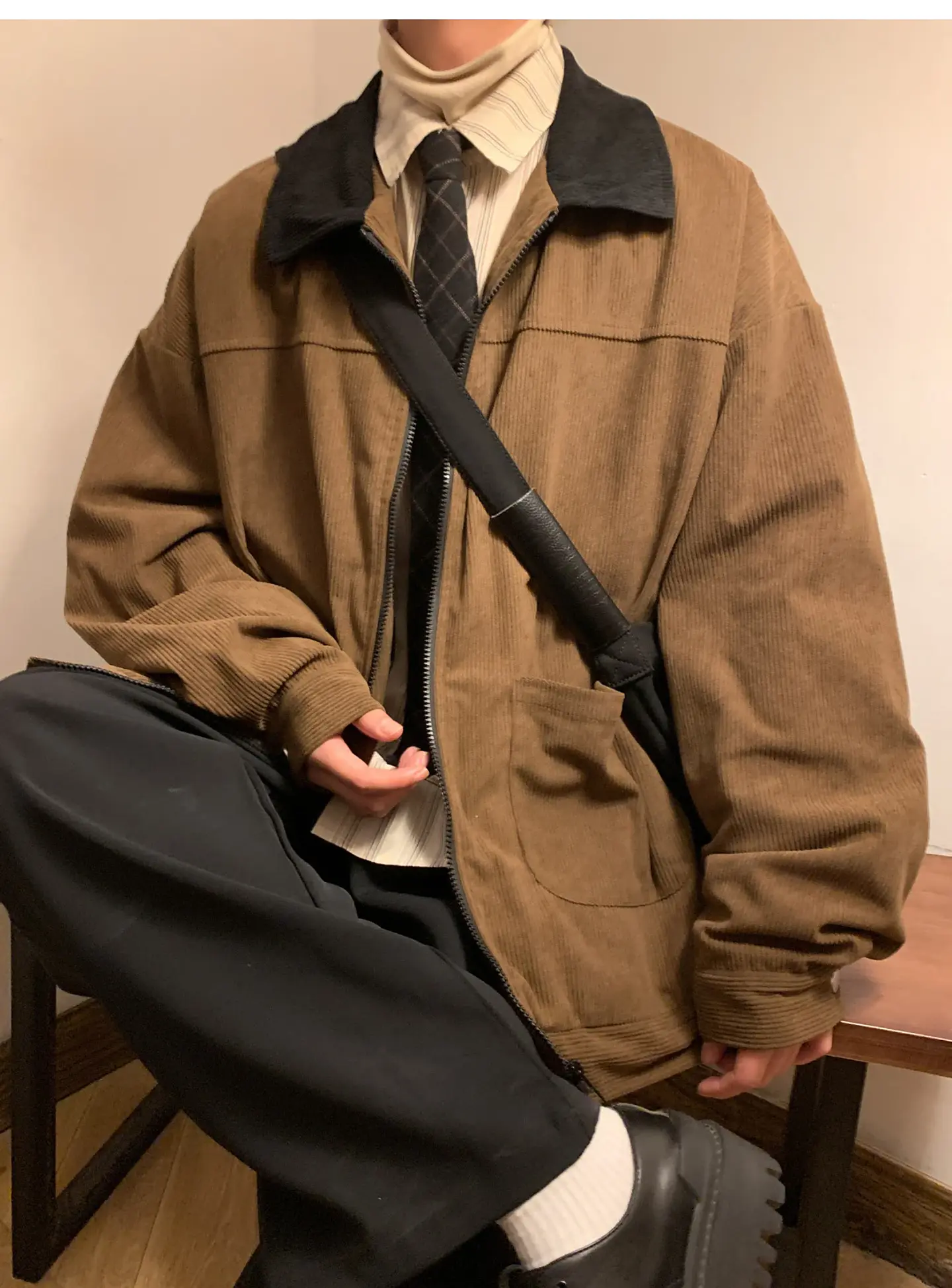 American Style Vintage 2026 Men Bomber Jacket Windbreakers Zipper Coats Autumn Loose Cargo Outwear 25