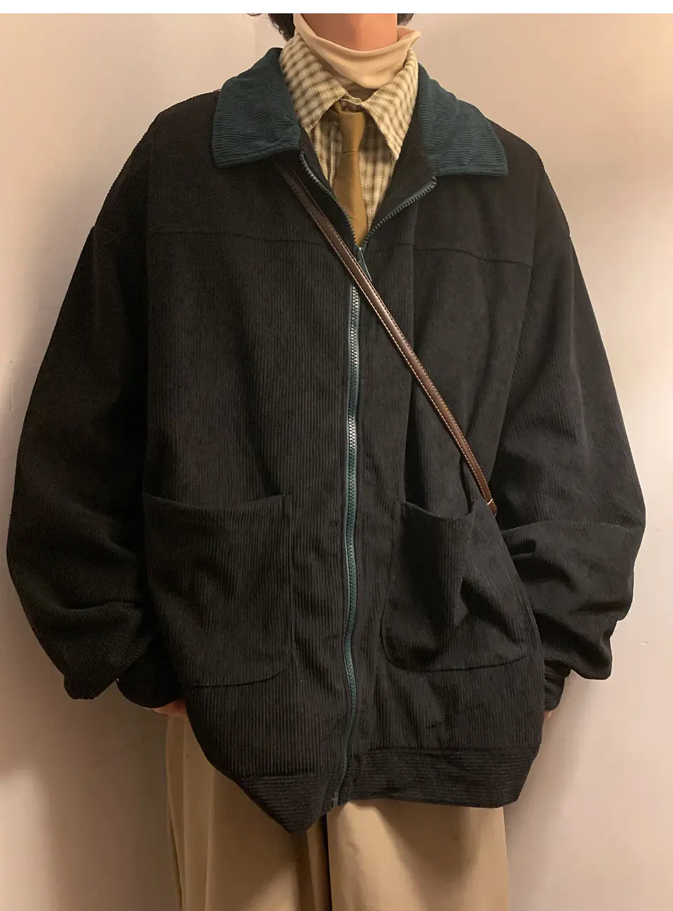 American Style Vintage 2026 Men Bomber Jacket Windbreakers Zipper Coats Autumn Loose Cargo Outwear 28