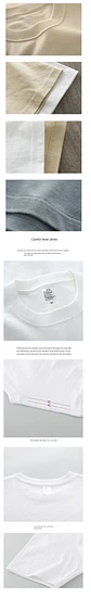 Dukeen 280gsm Oversized Heavy T-Shirt for Men Summer Short Sleeve Tee Cotton Solid Color Top Casual T Shirts One Piece - Thumbnail 30