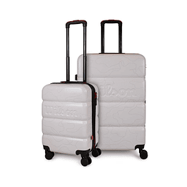 Pack 2 maletas S+L cabina y grande Blanca Puffa Wilson