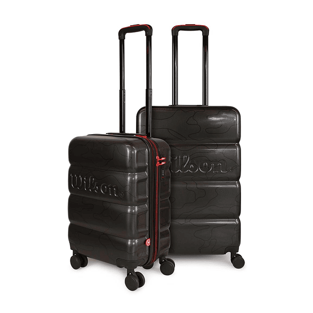 Pack 2 maletas S+M cabina y mediana negra Puffa Wilson