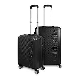Pack 2 maletas Rome S cabina 10kg + mediana 18kg negra Calvin Klein