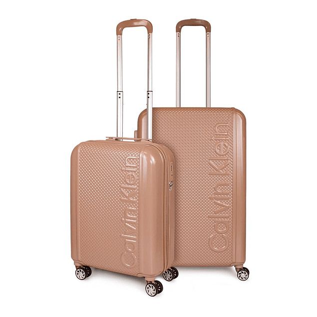 Pack 2 maletas Rome S cabina 10kg+mediana 18kg beige Calvin Klein