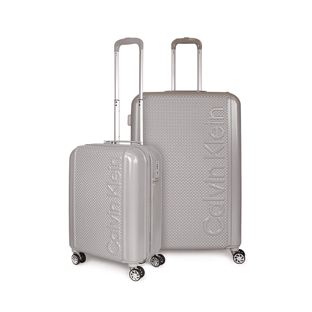 Pack 2 maletas Rome S de cabina 10kg + grande 23kg gris Calvin Klein